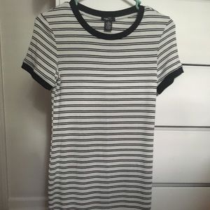 Rue21 Form-Fitting Black/White TShirt Dress